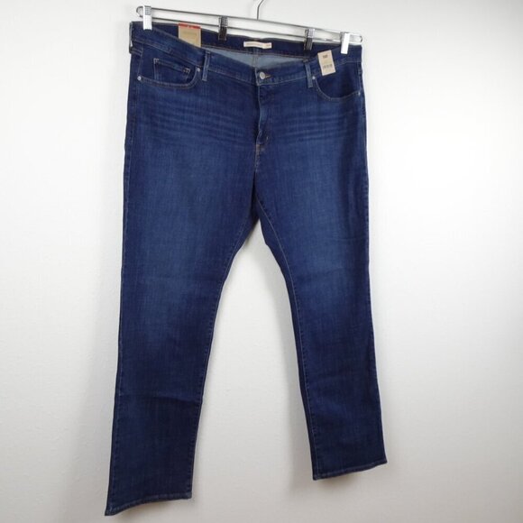 Levi's 314 Shaping Straight Jeans Women's Plus Size 24W Blue Stretch Denim - Picture 3 of 12